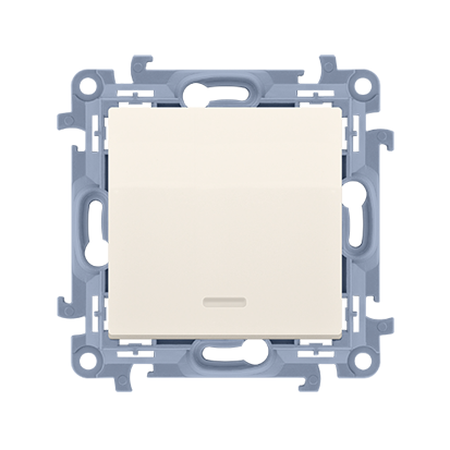 Łącznik schodowy z podświetleniem LED bez piktogramu kremowy 10AX