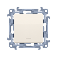 Łącznik schodowy z podświetleniem LED bez piktogramu kremowy 10AX