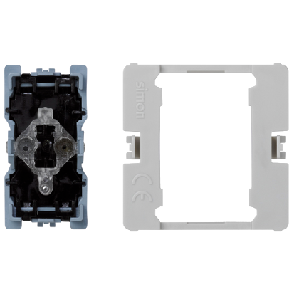 Łącznik uniwersalny (pojedynczy, schodowy) K45 z podświetleniem (mechanizm) 16AX 250V 45×22,5mm