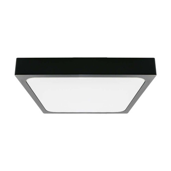 Plafon V-TAC 18W LED Kwadrat IP44 Czujnik Ruchu Mikrofalowy 23x23cm Czarny VT-8618SB-SQ 4000K 1800lm