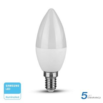 Żarówka LED V-TAC SAMSUNG CHIP 7W E14 Świeczka VT-268 6400K 600lm 5 Lat Gwarancji