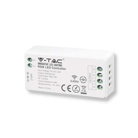 Kontroler Sterownik Ściemniacz V-TAC RGB 12A/MAX 12V-144W 24V-288W VT-2432