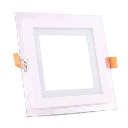 Panel LED V-TAC 6W LED Szkło Kwadrat VT-602G 3000K 420lm