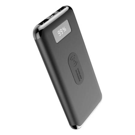 Power Bank V-TAC 10000mAh LCD + Bezprzewodowe ładowanie Indukcja Czarny V-TAC VT-3505