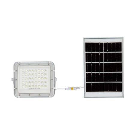 Projektor LED Solarny V-TAC 6W Pilot, AUTO, Timer, IP65 Biały VT-40W-W 4000K 400lm