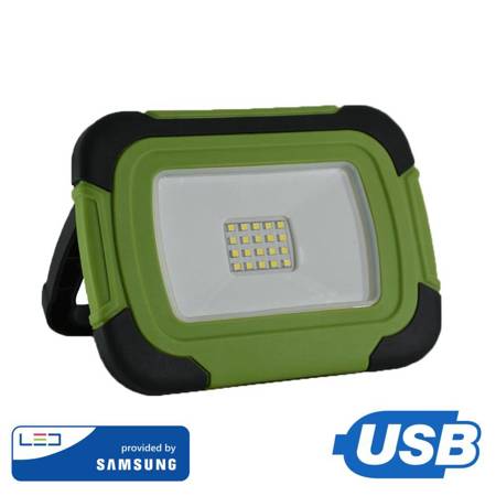 Projektor LED V-TAC 10W Ładowalny USB SAMSUNG CHIP 3,7V Li-Ion IP44 VT-10-R 6400K 700lm