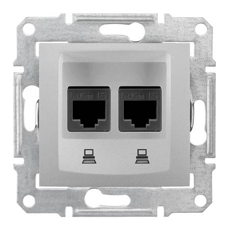 Sedna gniazdo komp. 2x RJ45 kat.5e STP  SDN4600160