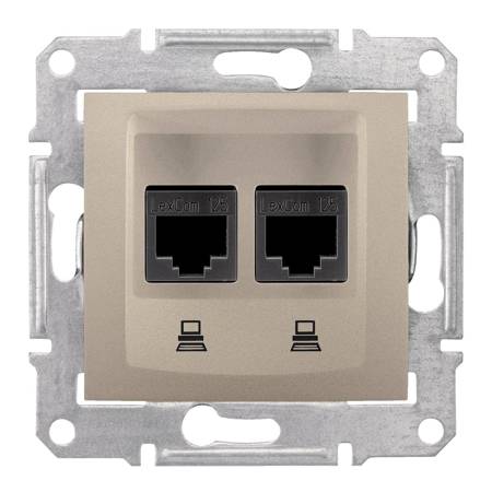 Sedna gniazdo komp. 2x RJ45 kat.6 STP  SDN5000168