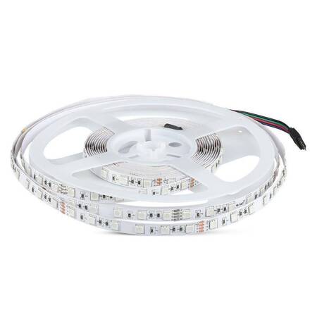 Taśma LED V-TAC SMD5050 600LED 24V IP20 10mb 7W/m VT-5050 60-IP20-7 RGB