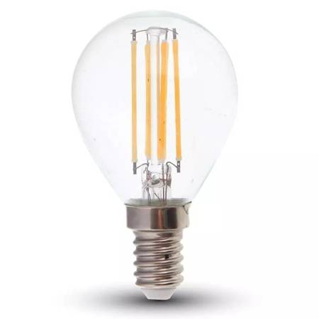 Żarówka LED V-TAC 6W Filament E14 Kulka P45 VT-2466 6400K 600lm