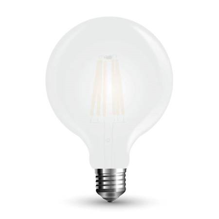 Żarówka LED V-TAC 7W Filament E27 Kula G95 Mrożona VT-2057 6400K 840lm