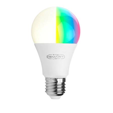 Żarówka LED WiFi V-TAC 10W E27 A60 SMART Amazon Alexa Google Home VT-5119 RGB+2700K-6400K 806lm