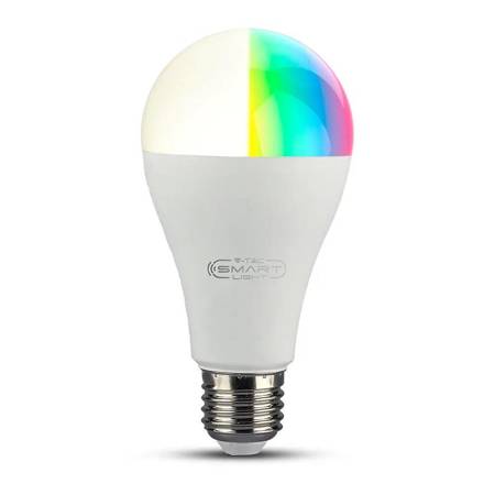 Żarówka LED WiFi V-TAC 15W E27 A60 SMART Amazon Alexa Google Home VT-5117 RGB+2700K-6400K 1300lm